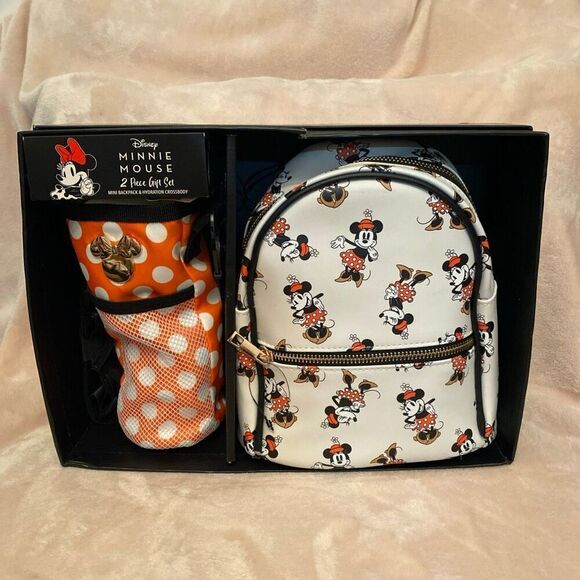 Disney Minnie Mouse 2 Pc Set Small Backpack And Hydration Crossbody - Picture 7 of 7